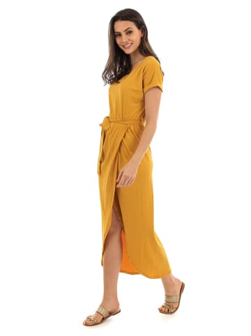 Fille de Coton Sukienka "Lydia" w kolorze musztardowym