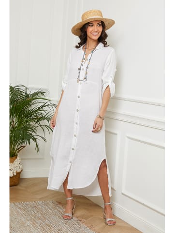 Le Monde du Lin Leinen-Kleid in Weiß