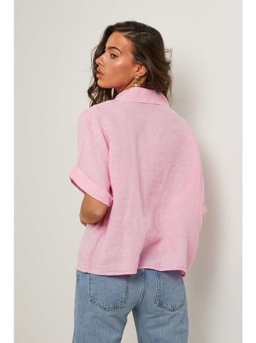 Le Monde du Lin Leinen-Bluse in Rosa