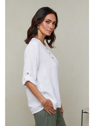 Le Monde du Lin Leinen-Shirt in Weiß