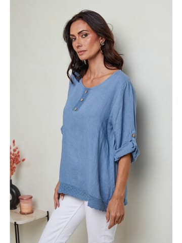 Le Monde du Lin Linnen shirt lichtblauw