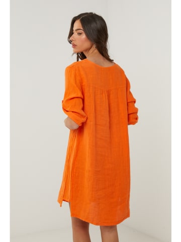 Le Monde du Lin Linnen jurk oranje