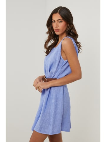 Le Monde du Lin Leinen-Kleid in Kobaltblau