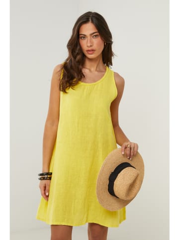 Le Monde du Lin Linnen jurk geel