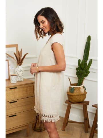 Le Monde du Lin Leinen-Kleid in Beige