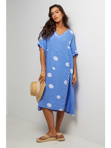 Le Monde du Lin Leinen-Kleid in Blau