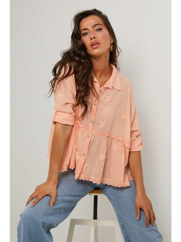 Le Monde du Lin Bluse in Orange