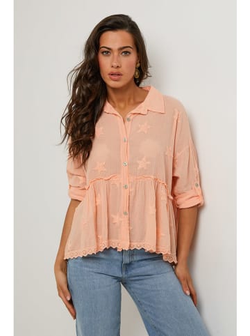 Le Monde du Lin Bluse in Orange