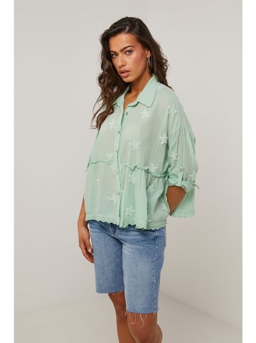 Le Monde du Lin Bluse in Mint