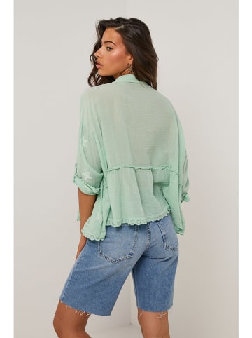 Le Monde du Lin Bluse in Mint