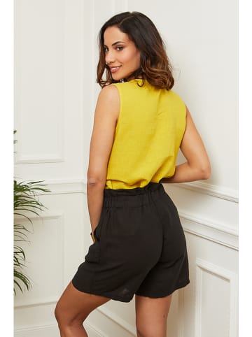 Le Monde du Lin Leinen-Top in Gelb