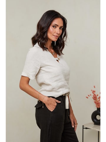 Le Monde du Lin Leinen-Bluse in Creme