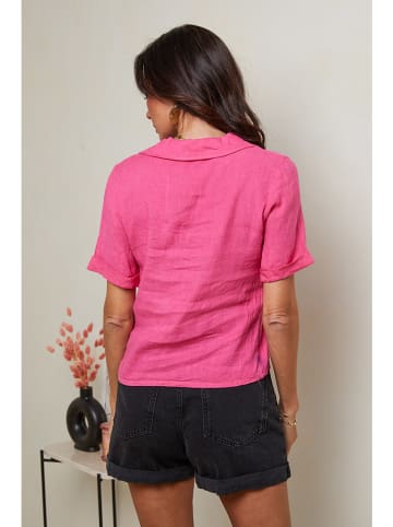Le Monde du Lin Linnen blouse roze