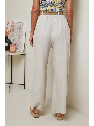 Le Monde du Lin Leinen-Hose in Creme