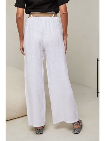 Le Monde du Lin Leinen-Hose in Weiß