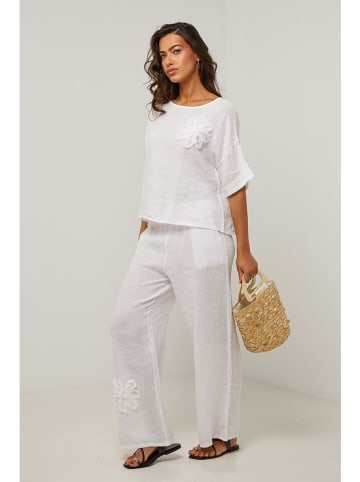 Le Monde du Lin Linnen broek wit