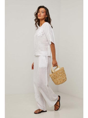 Le Monde du Lin Leinen-Hose in Weiß