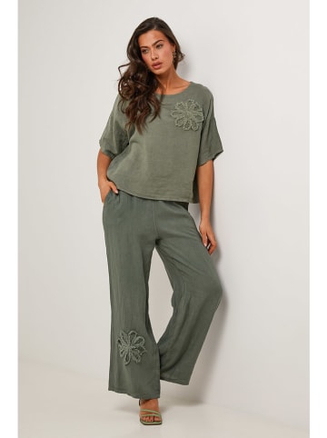 Le Monde du Lin Leinen-Hose in Khaki
