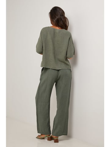 Le Monde du Lin Leinen-Hose in Khaki