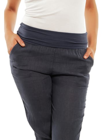 Naturelle en lin Linnen broek donkerblauw