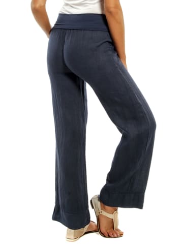 Naturelle en lin Leinen-Hose in Dunkelblau