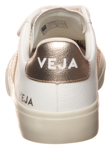 Veja Skórzane sneakersy "Recife" w kolorze złoto-białym
