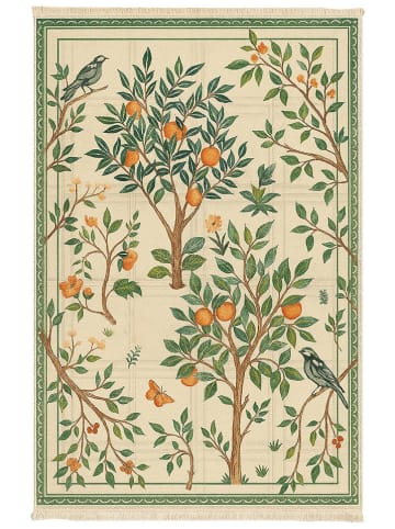 Conceptum Hypnose Dywan bawełniany "131" w kolorze beżowo-zielonym