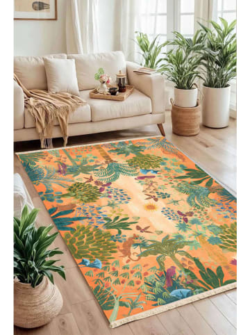 Conceptum Hypnose Katoenen tapijt ''168'' oranje/groen