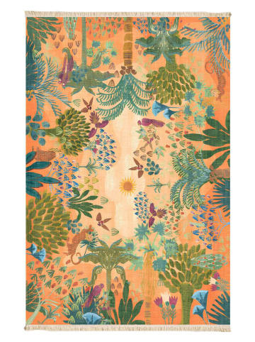 Conceptum Hypnose Katoenen tapijt ''168'' oranje/groen