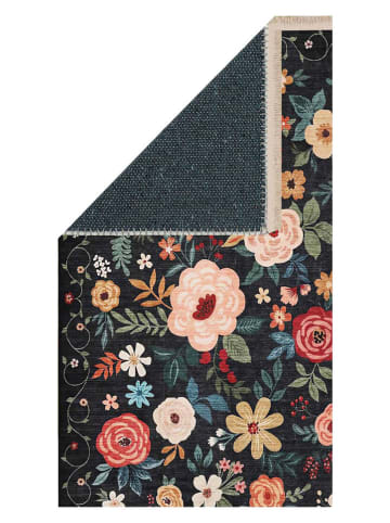 Conceptum Hypnose Dywan bawełniany "241" w kolorze czarnym ze wzorem