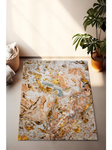 Conceptum Hypnose Kurzflor-Teppich ''CT-2107'' in Beige/ Gold