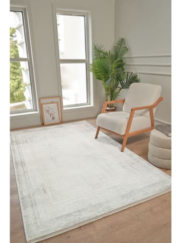 Conceptum Hypnose Kurzflor-Teppich ''Cunda'' in Grau/ Creme