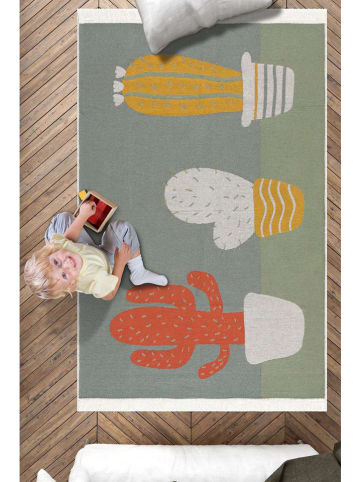 Conceptum Hypnose Baumwoll-Teppich ''Kaktus'' in Grün