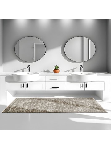 Conceptum Hypnose Kurzflor-Teppich ''Kece-Fr08'' in Beige/ Hellbraun