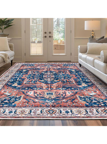 Conceptum Hypnose Laagpolig tapijt "Kece-Fr118'' rood/blauw