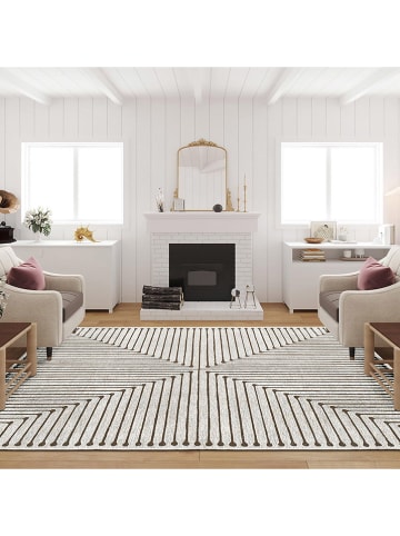 Conceptum Hypnose Kurzflor-Teppich ''Kece-Fr55'' in Creme/ Braun