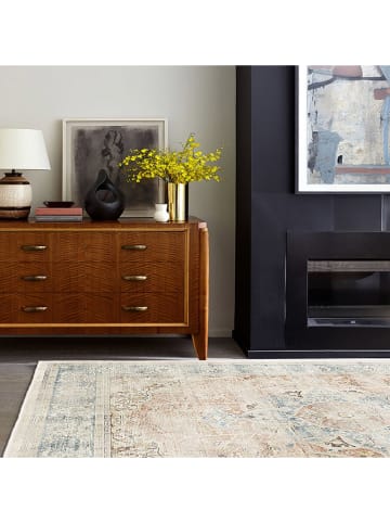 Conceptum Hypnose Laagpolig tapijt "Kece-Fr66'' beige/lichtblauw