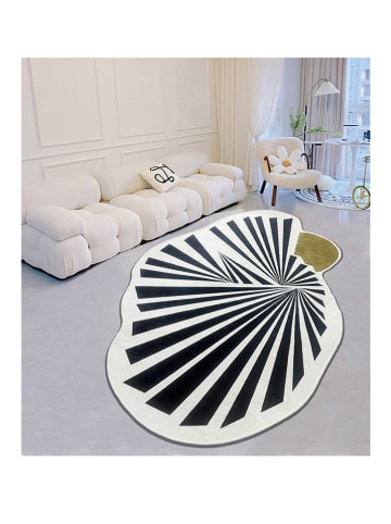 Conceptum Hypnose Kurzflor-Teppich ''Sharpener'' in Schwarz/ Weiß