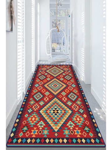 Conceptum Hypnose Baumwoll-Teppich ''Vetus Fashion Sönil'' in Rot/ Bunt