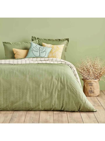 BELLA MAISON 3-delige renforcé beddengoedset "Arno" kaki