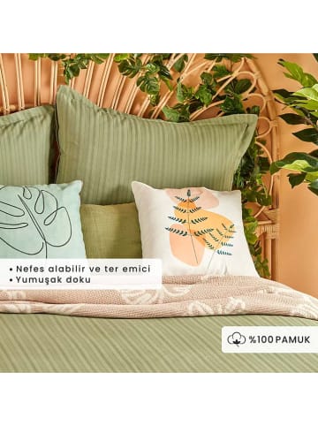 BELLA MAISON 3-delige renforcé beddengoedset "Arno" kaki