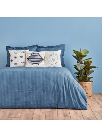 BELLA MAISON Seersucker beddengoedset "Arno" blauw