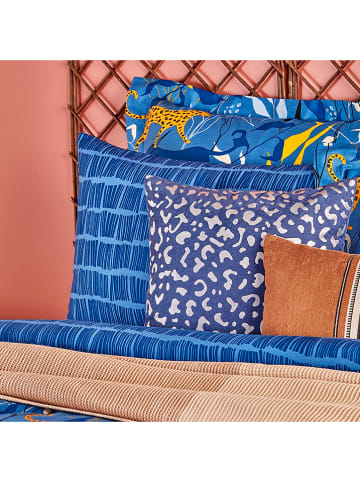 BELLA MAISON Satin-Bettwäsche-Set "Trellis" in Blau