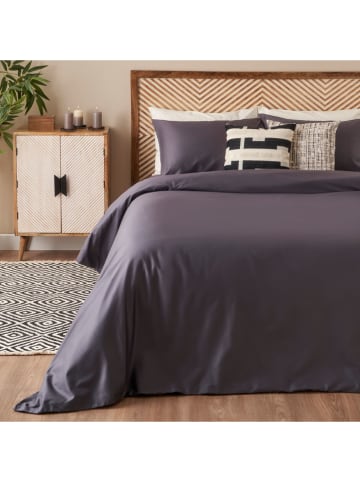 BELLA MAISON Satijnen bedspreiset "Supreme" antraciet - (L)220 x (B)200 cm