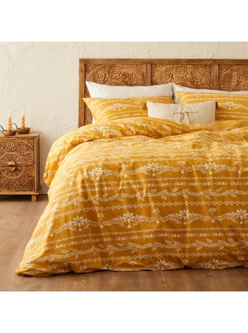 BELLA MAISON 3-delige renforcé beddengoedset "Blessing" mosterdgeel