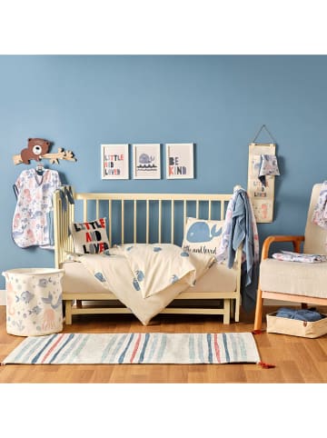 BELLA MAISON Musselin-Kapuzenbadetuch in Blau - (L)60 x (B)60 cm