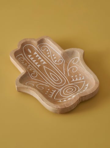 BELLA MAISON Decoschaal "Vera" beige - (B)20 x (H)30 cm