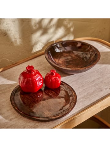 BELLA MAISON Dekoteller "Boliva" in Braun - Ø 25 cm