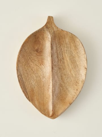 BELLA MAISON Dekoschale "Leaf" in Hellbraun - (B)17 x (H)27 cm 