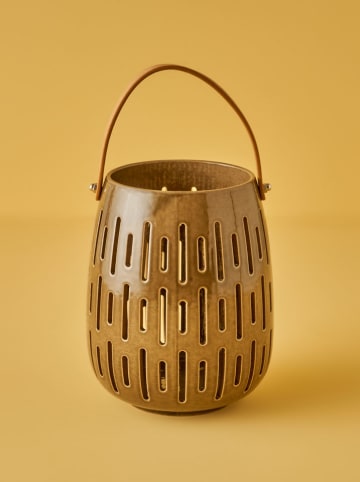 BELLA MAISON Laterne "Shine" in Grün - (H)20 x Ø 15 cm